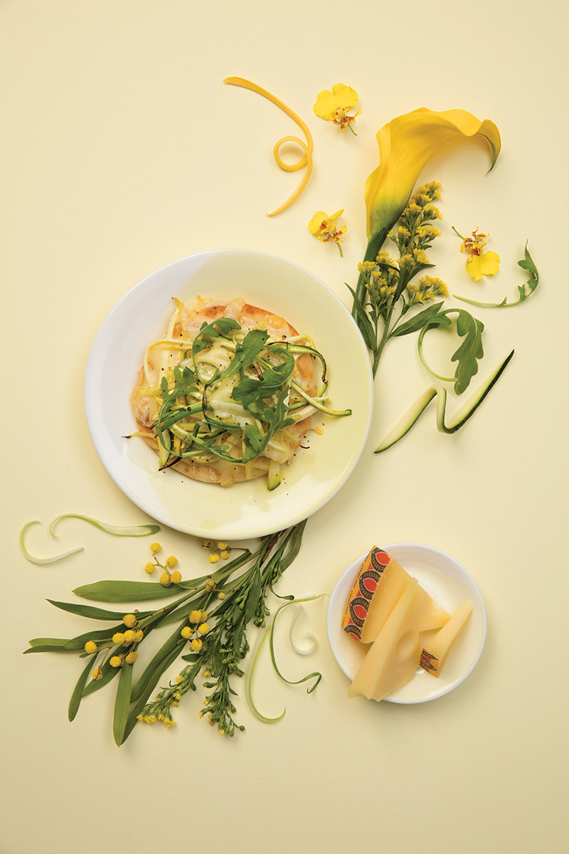 Pains plats au Jarlsberg et à la courgette Pains plats au Jarlsberg et à la courgette