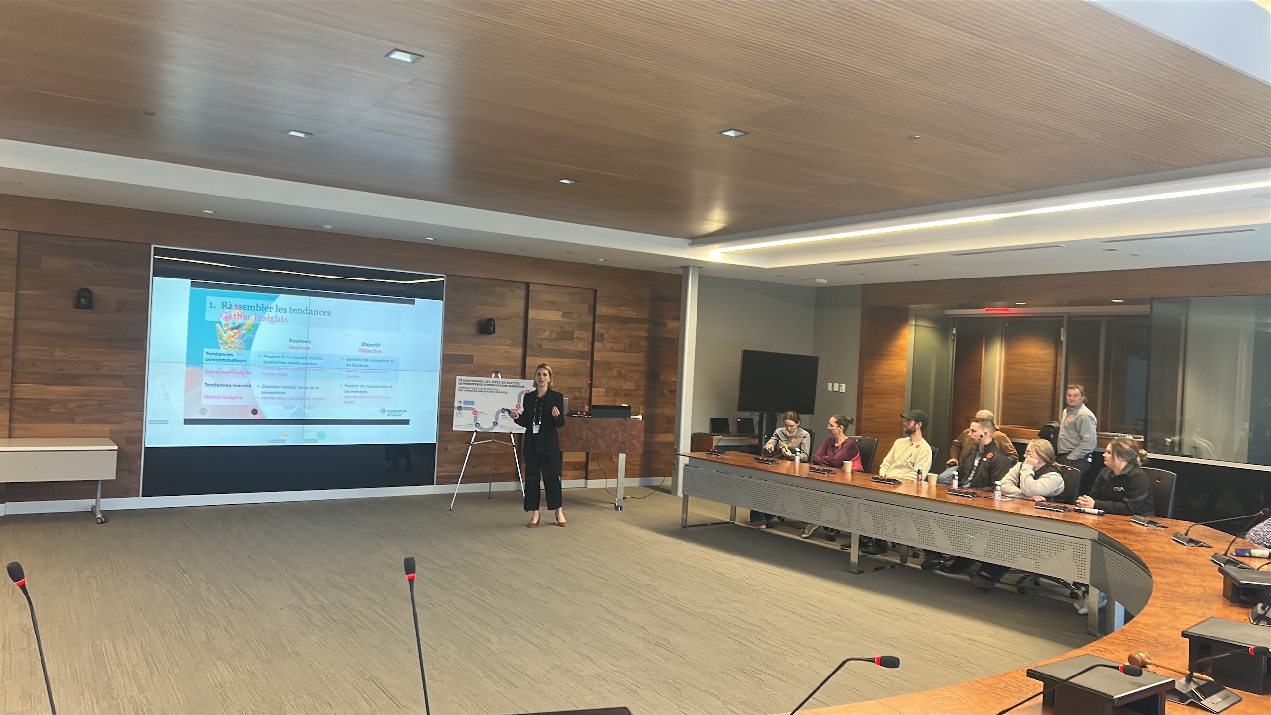 People sitting for a presentation