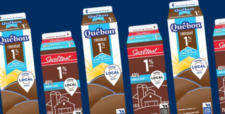 Laits au chocolat Québon et Sealtest