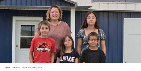 Johanne Camiré et sa famille