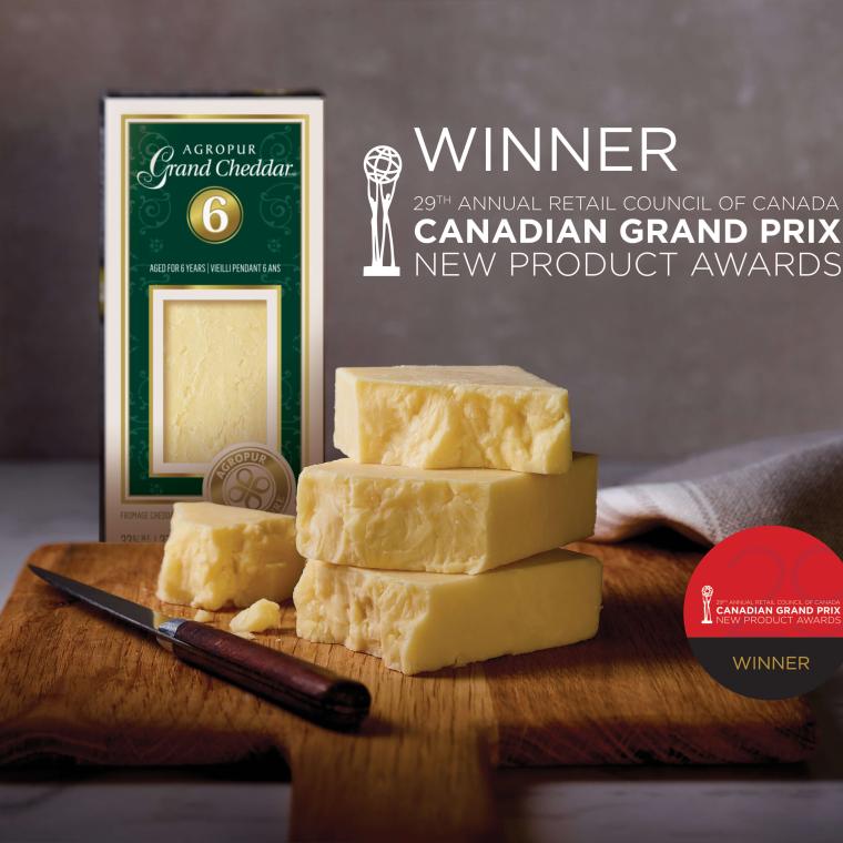 Agropur wins two awards for its new product Grand Cheddar 6 years