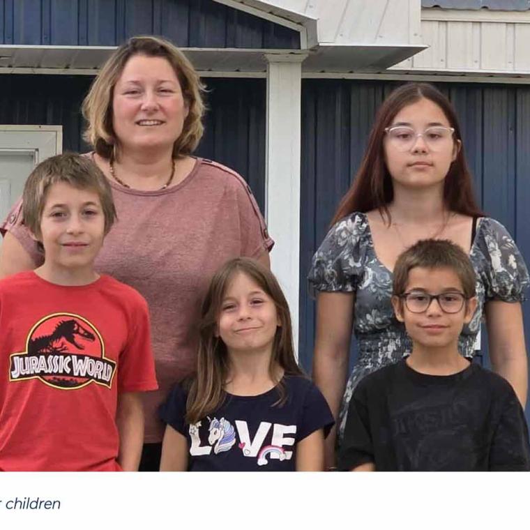 Johanne Camiré et sa famille