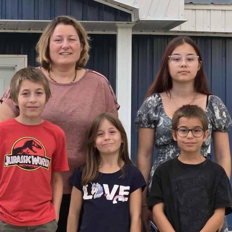 Johanne Camiré et sa famille
