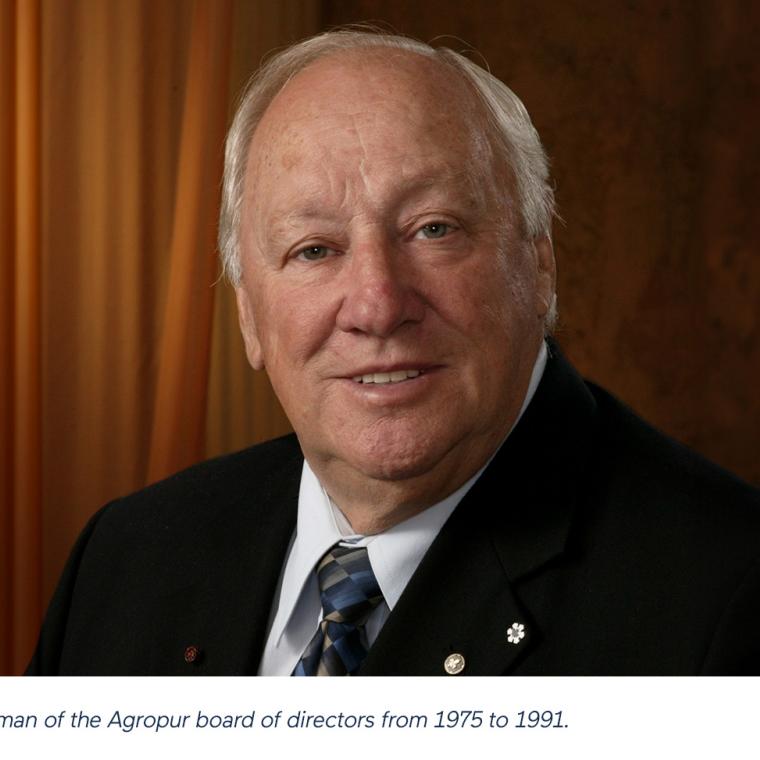 Michel Lemire was chairman of the Agropur board of directors from 1975 to 1991.