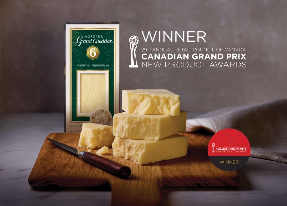 Agropur wins two awards for its new product Grand Cheddar 6 years