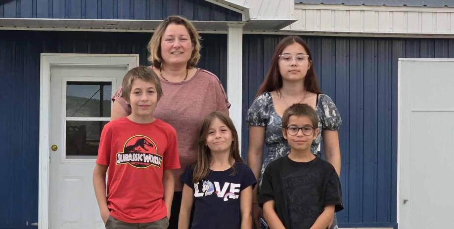 Johanne Camiré et sa famille