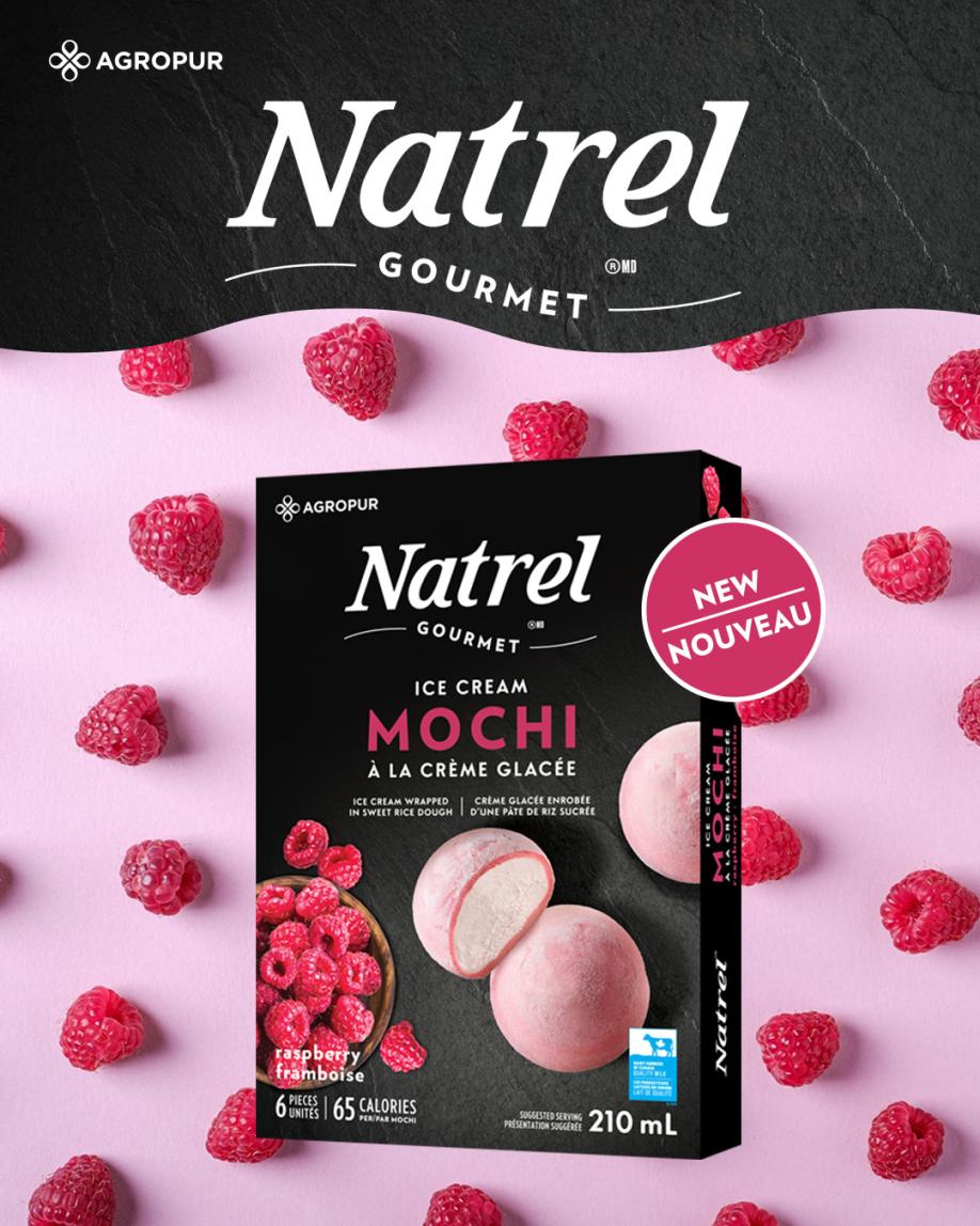 Discover our new Raspberry Mochi flavor from Natrel Gourmet
