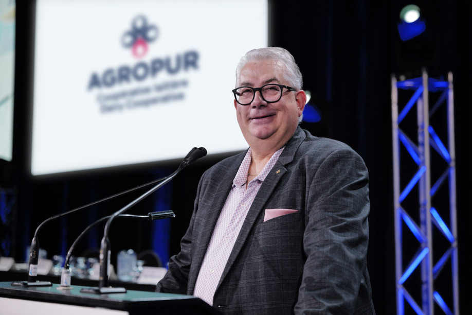 President of Agropur, Roger Massicotte, Stage, Speaker