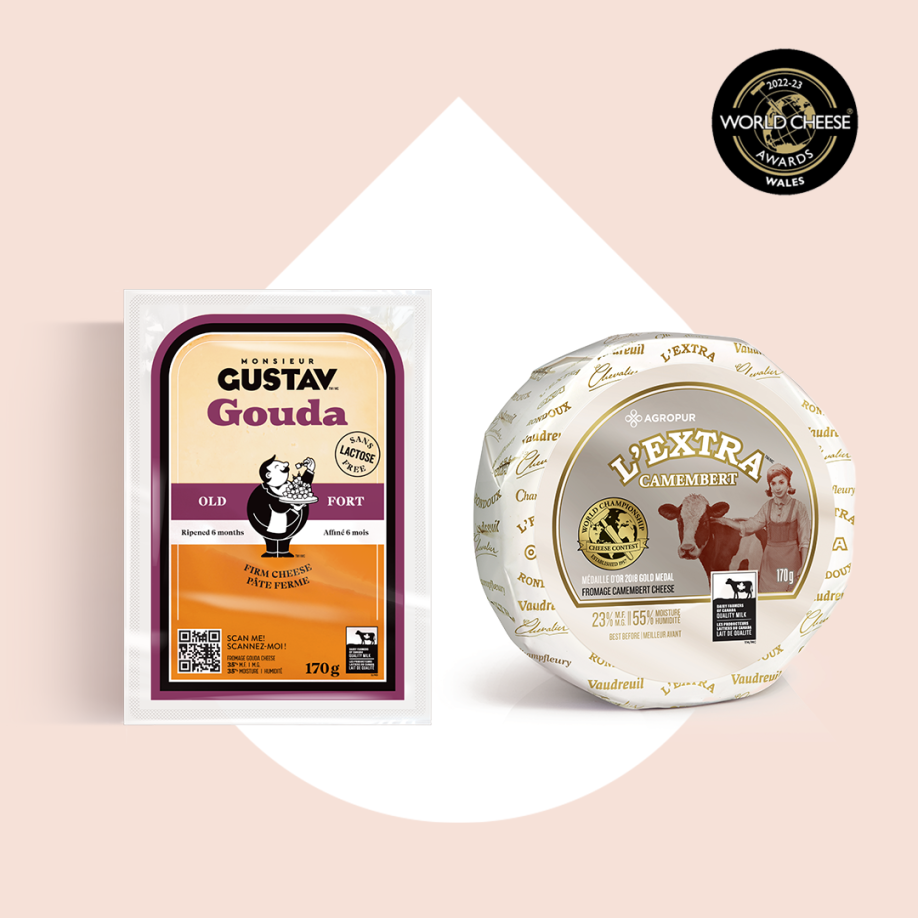 Monsieur Gustav Gouda et l'Extra Camembert remporte des honneurs au World Cheese Award