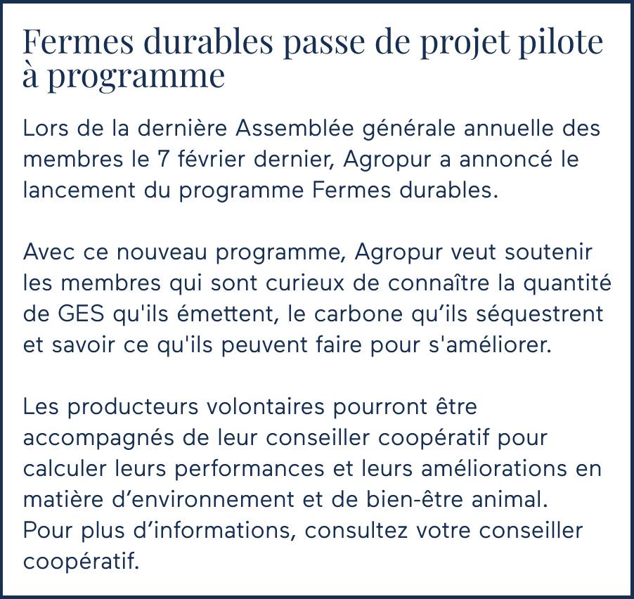 encadre fermes durables