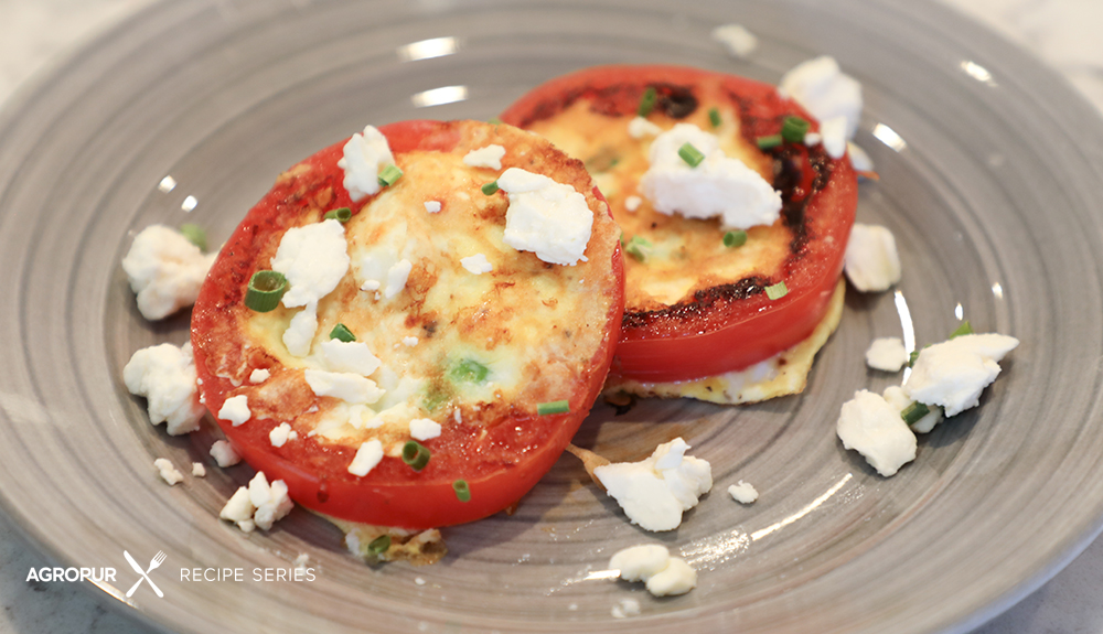 Egg-filled tomato rings