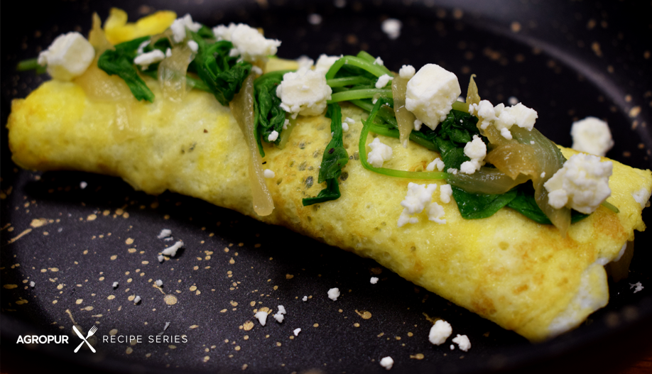 Feta-stuffed omelette