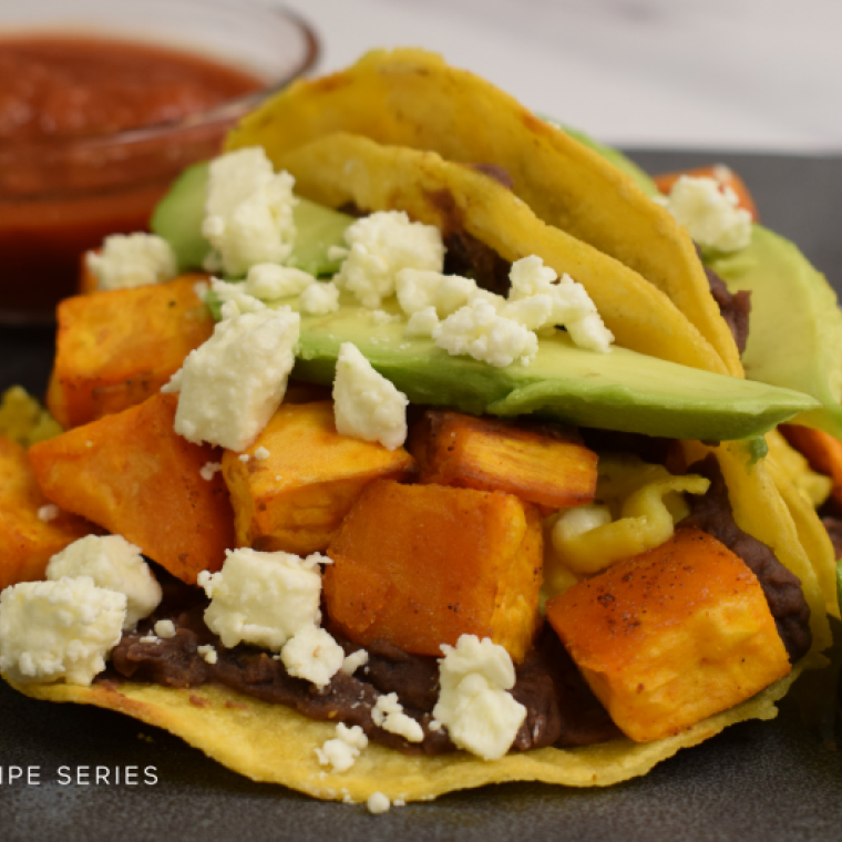 Sweet Potato Breakfast Taco Recipe Series Header