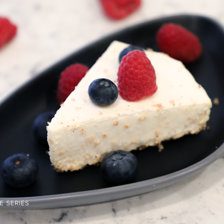 22-0818 No bake mozzarella cheesecake recipe series header