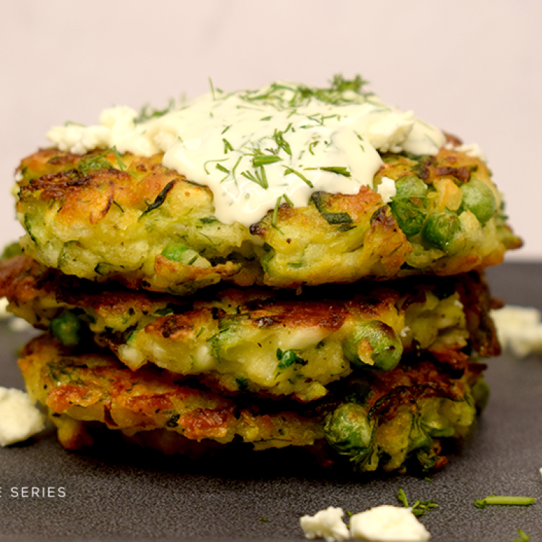 Zucchini Feta Fritters Recipe Series Cover Image