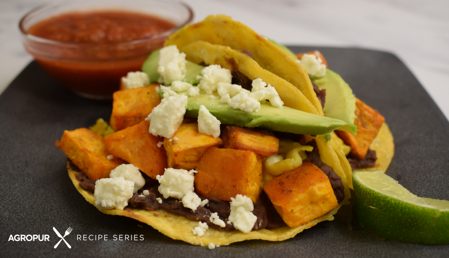 Sweet Potato Breakfast Taco Recipe Series Header